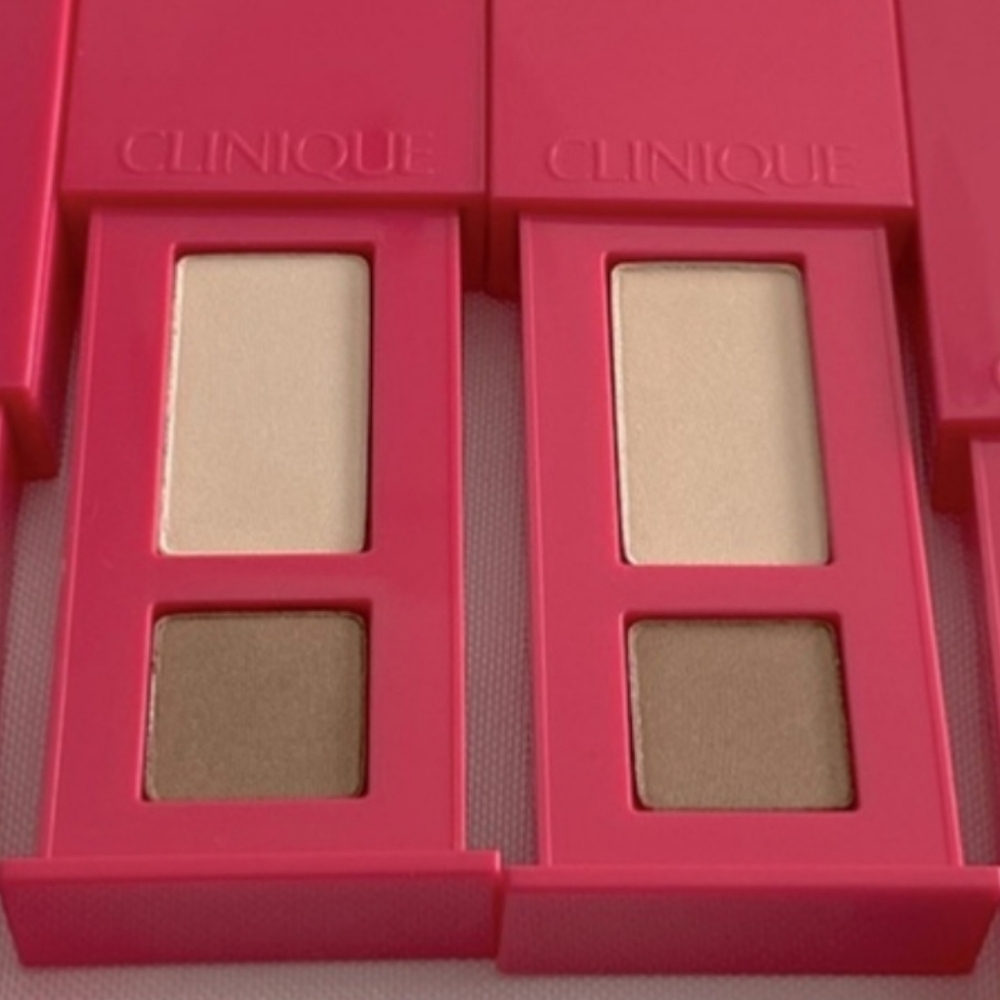 Clinique All About Shadow Duo 2 sets in Duo Ivory Bisque Bronze Eye makeup NEW - Picture 6 of 6